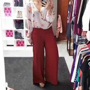 Free People High Waisted Wide Leg Pants